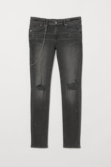 H & M - Jeans Slim Con Catena - Nero