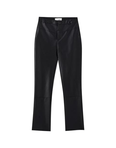 Pantalón Efecto Piel Negro