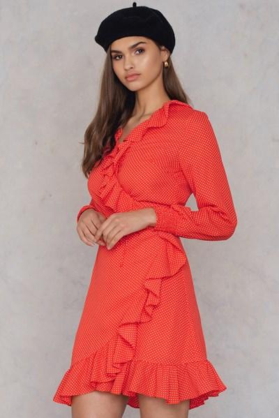 Just Female Hiro Wrap Dress - Red