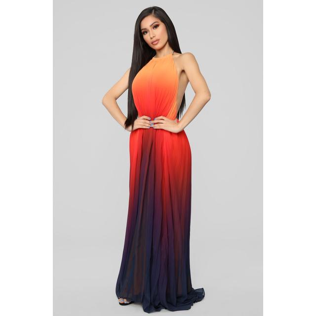 Fashion nova hot sale sunset ombre dress