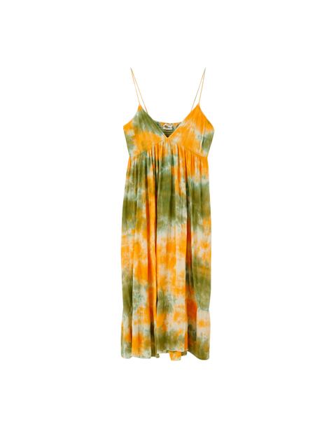 Vestido Midi Tie-dye Tirantes