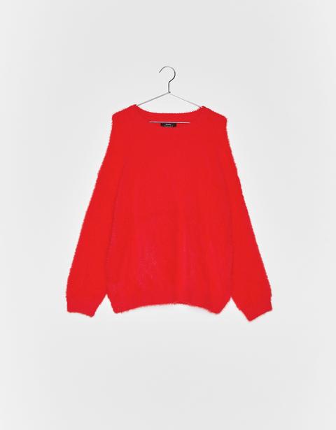 Pullover In Finto Pelo Oversize