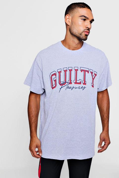 Oversized Guilty Pleasures Print T-shirt