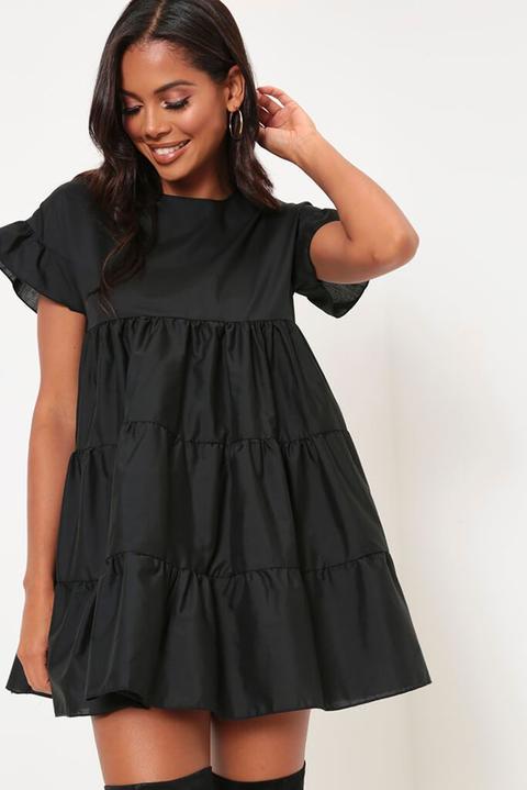 Black Tiered Smock Dress from I Saw It ...