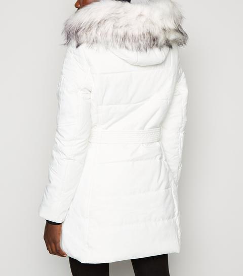 new look white coat