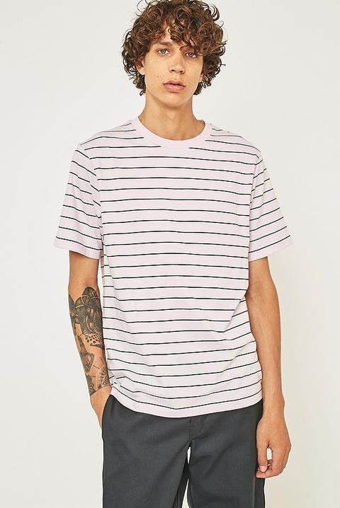 Uo Pink Bobby Stripe T-shirt