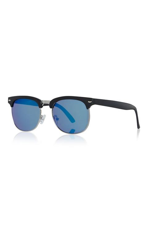 Blue Lens Black Sunglasses