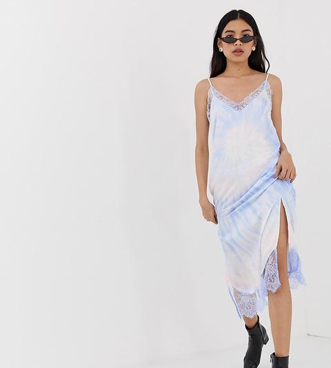 Stradivarius - Robe Nuisette Caraco Effet Tie-dye - Bleu