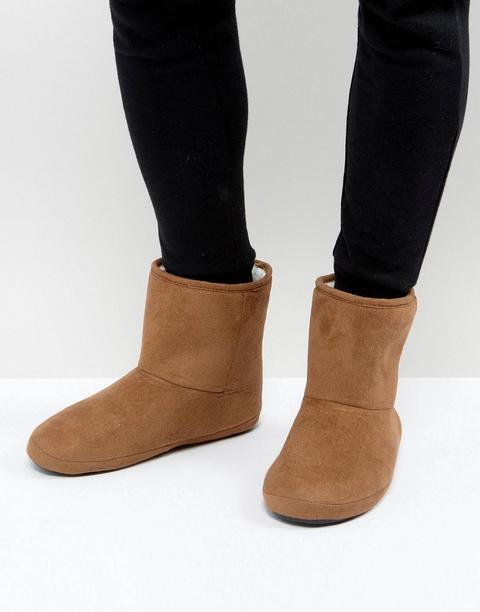 Pantuflas Estilo Bota En Tostado De Asos