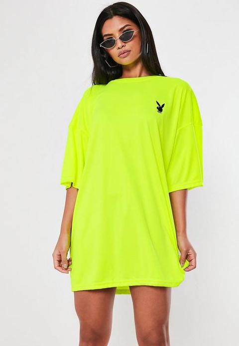 Playboy X Missguided Lime Repeat Back 