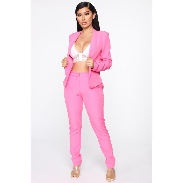 fashion nova pink suit