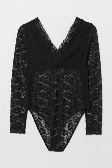 H & M - H & M+ Lace Body - Black from H&M on 21 Buttons