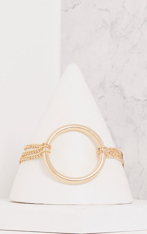 Calie Gold Chain Choker With Ring