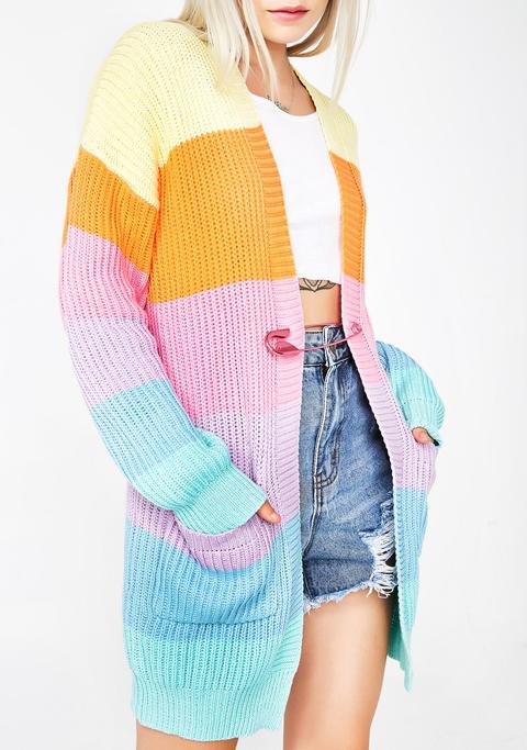 Dolls kill rainbow discount cardigan