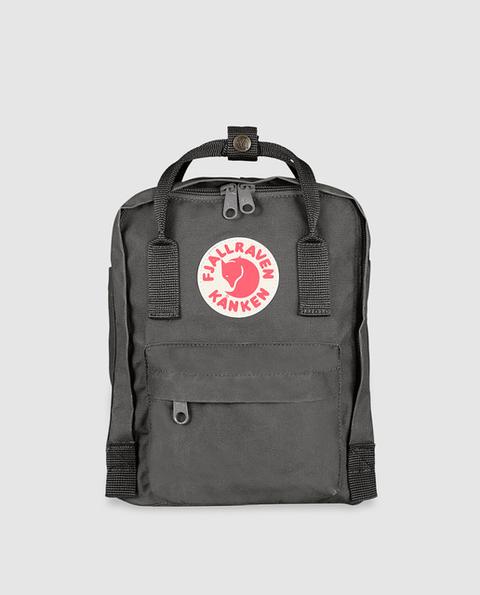 Fjällräven - Mochila Unisex Kanken Mini 23561 De Vinilo Impermeable Gris