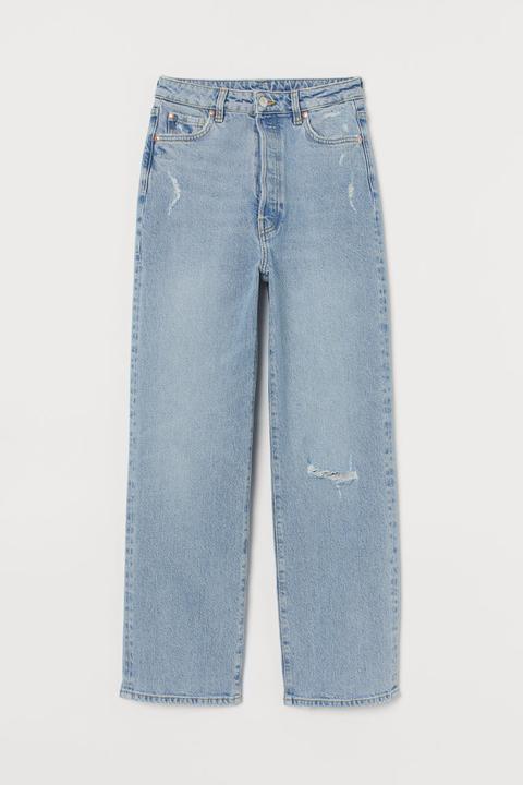 Vintage Straight High Jeans - Azul