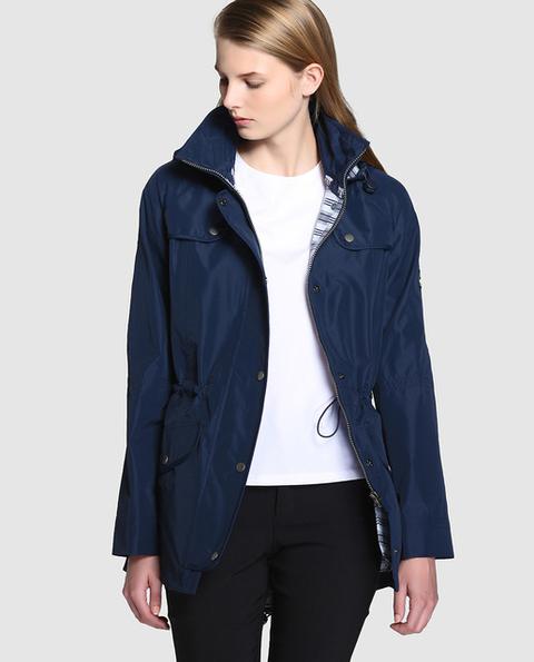 Barbour - Parka Impermeable De Mujer En Color Azul Marino