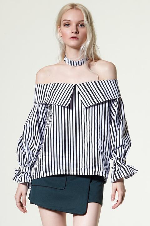 Rebe Chocker Off-the-shoulder Top