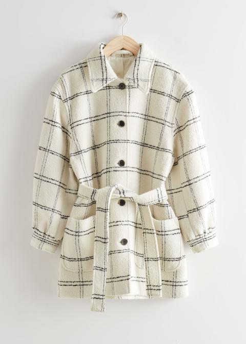 Belted Wool Mix Coat