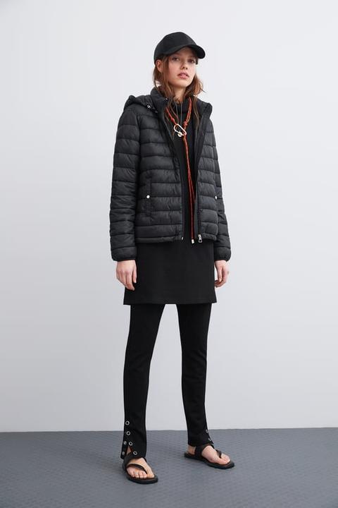 zara lightweight puffer jacket