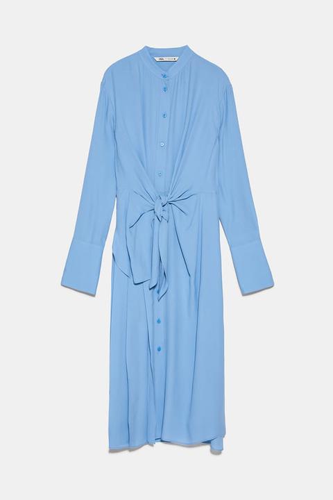 Платье Рубашка Zara С Завязками
