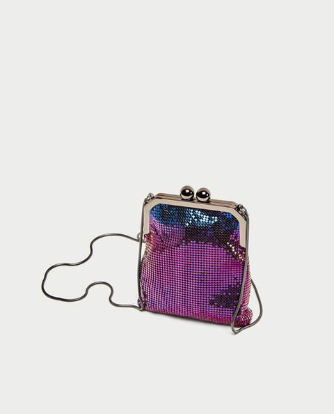 Mini Bandolera Boquilla Malla Metálica
