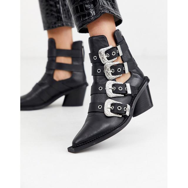 western buckle booties