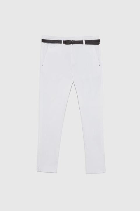 Pantaloni Chino Cintura