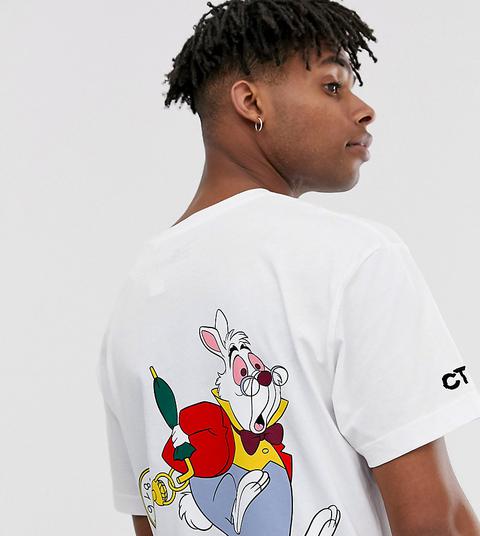 Crooked Tongues Disney Alice In Wonderland Oversized T-shirt In White