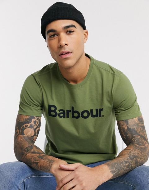 Barbour Logo T-shirt In Green