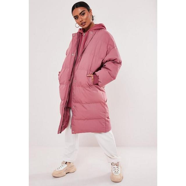 long puffer coat pink