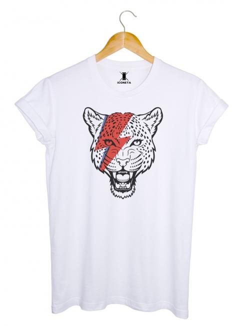 Camiseta Tiger Bowie Blanca De Iconeta