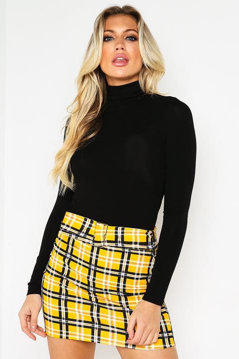 Hayley buckle on sale yellow tartan skirt