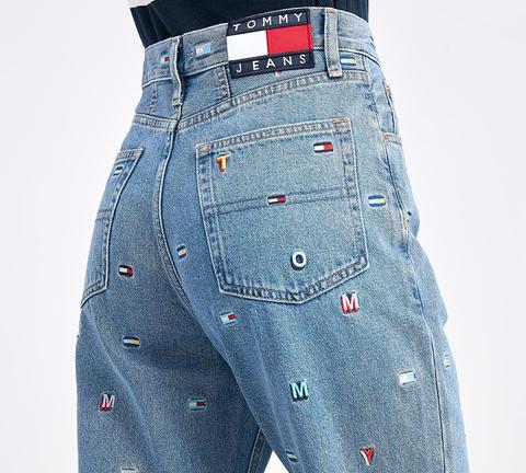 tommy letter jeans