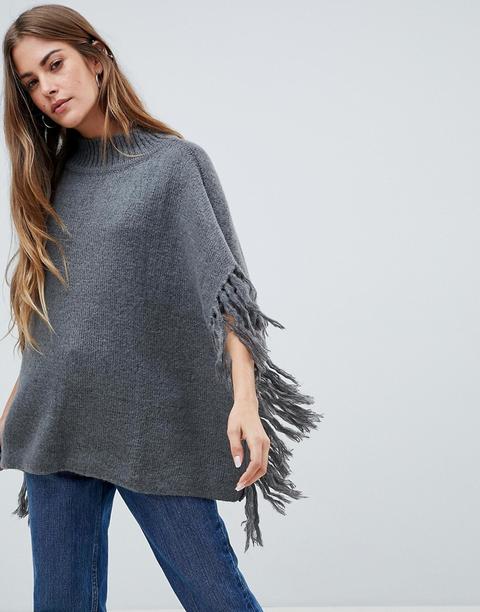 Poncho De Punto Joelean De Pieces