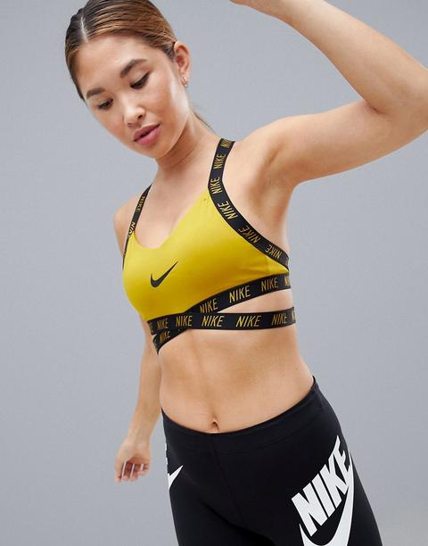 Nike Training - Indy - Reggiseno Con Logo Senape - Giallo