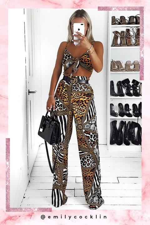 Macey Multi Animal Print Trousers