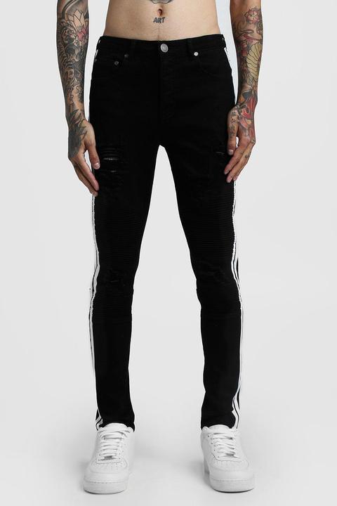 mens super skinny biker jeans