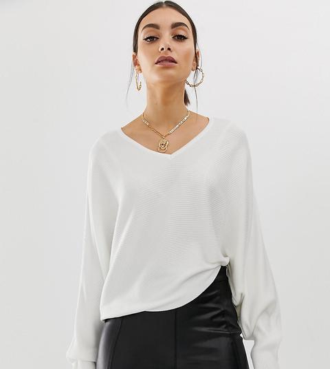 Na-kd - Maglione Con Maniche Corte A Pipistrello Bianco - Bianco