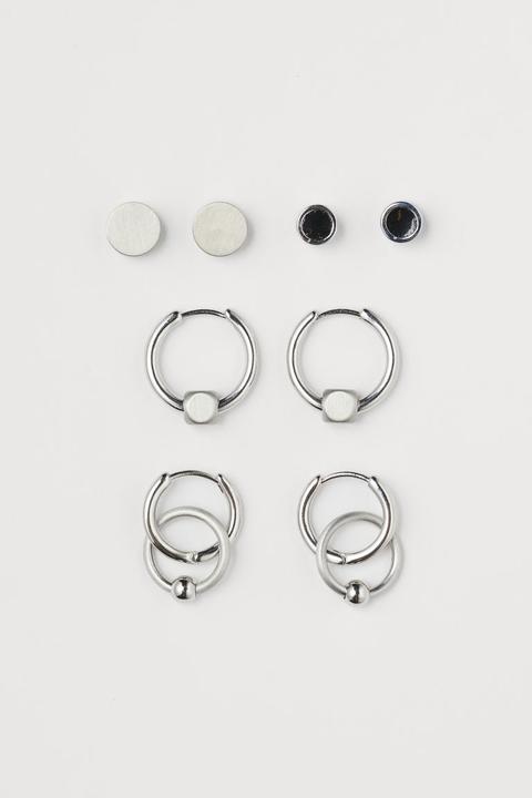 4 Pares De Pendientes - Plata