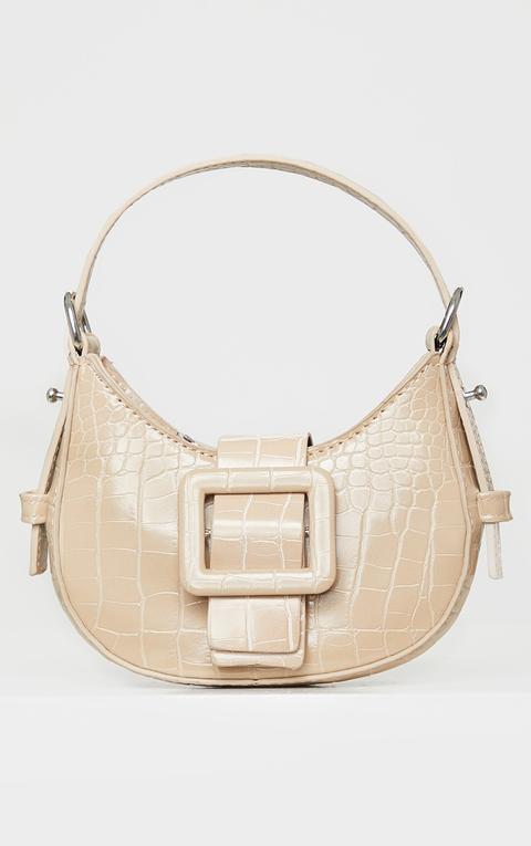 Nude Croc Mini Buckle Grab Bag