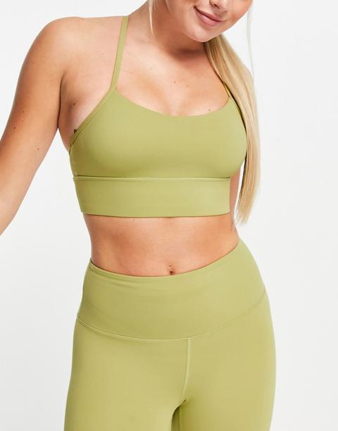 Tala Skinluxe Racer Medium Support Sports Bra In Cedar Green from ASOS on  21 Buttons
