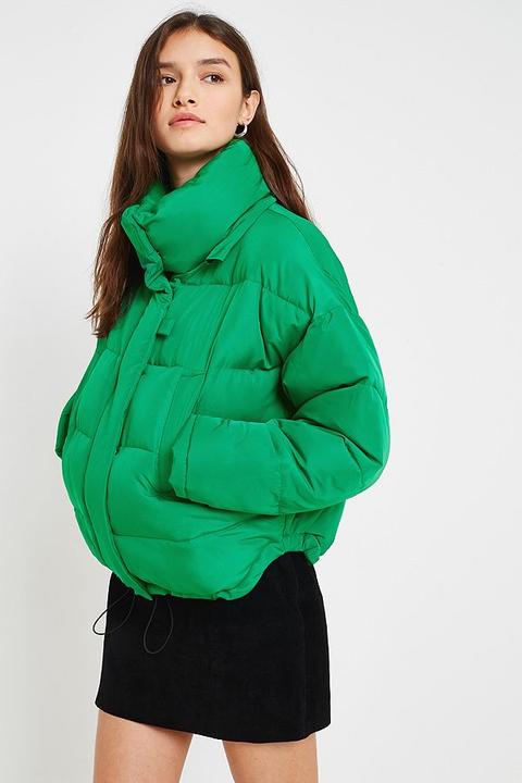 Dark Green Pillow Puffer Jacket Blue Pillow Puffer Jacket