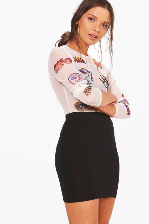 jersey micro mini skirt