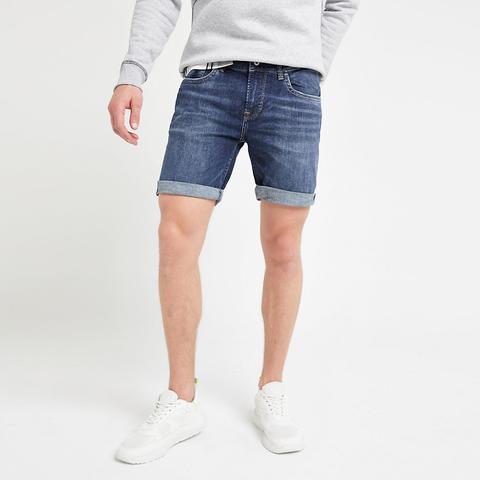 Pepe Jeans Blue Slim Fit Denim Shorts