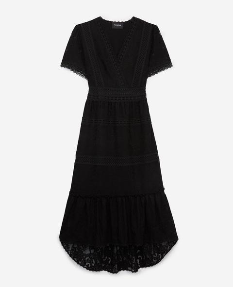 robe longue dentelle noire