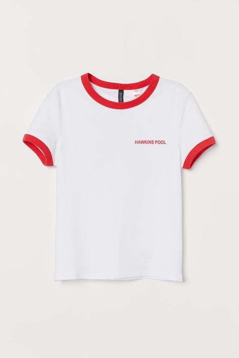 Camiseta Con Motivo - Blanco