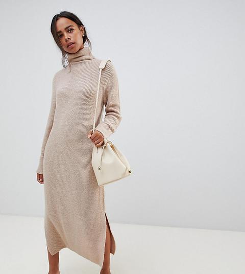 Vestido Tipo Jersey Midi Con Aberturas Laterales De Asos Design Petite