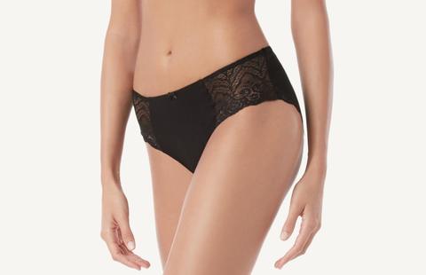 Slip Alto In Cotone E Pizzo