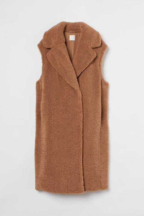 Teddy Sleeveless Coat - Beige